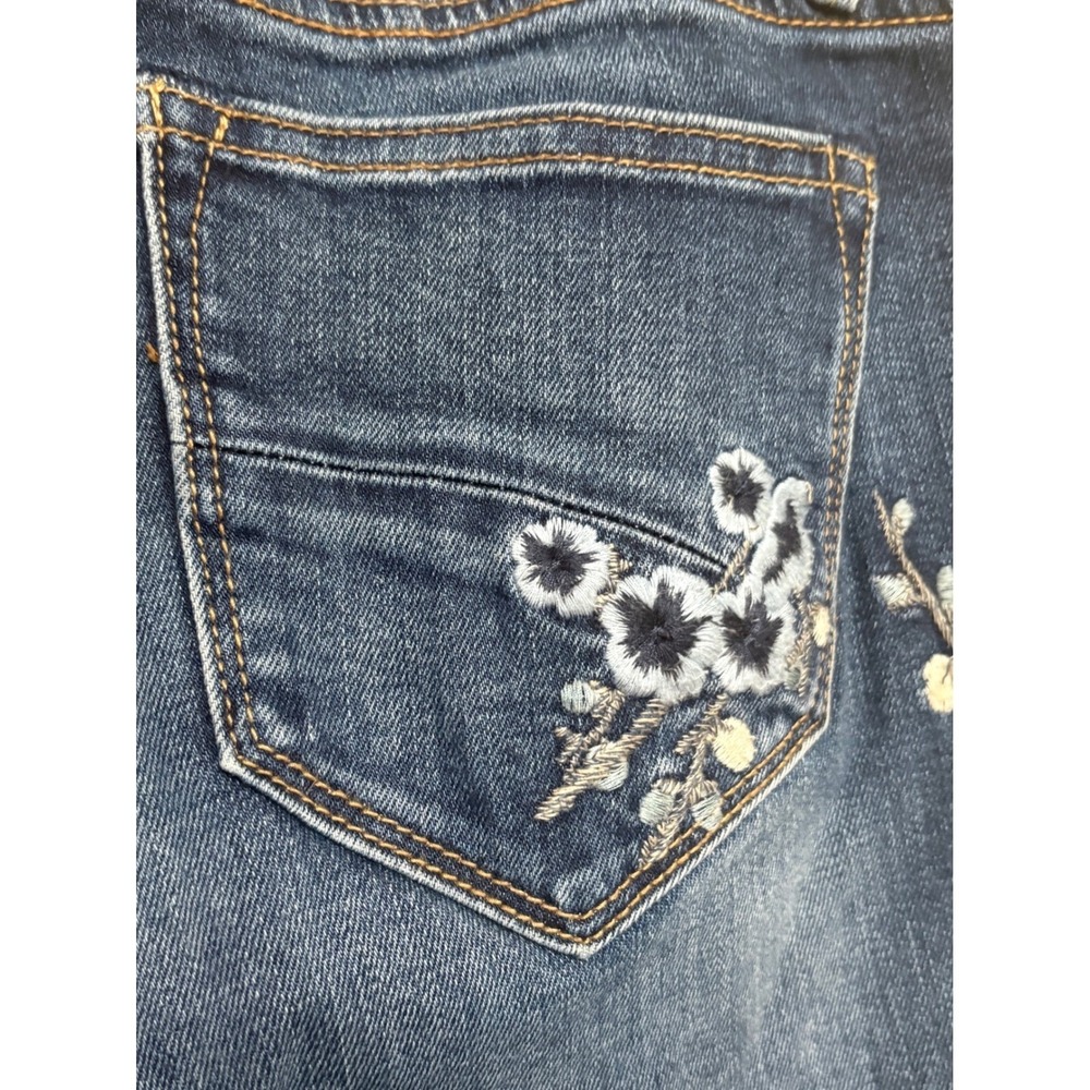 Driftwood Isabel Embroidered Flare Jeans Medium Wash Denim Floral Bird 28 - Picture 7 of 8